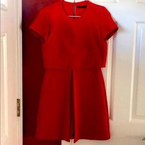 Zara Xs red A line mini dress